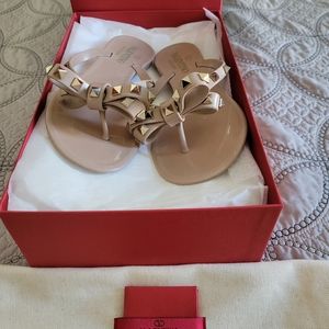 Valentino studded popular nude sandals.